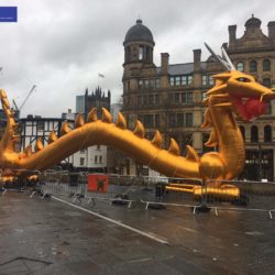 Giant Inflatable Gold Dragon