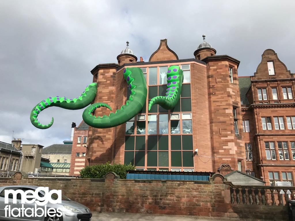 Octopus Tentacle Inflatable On Building