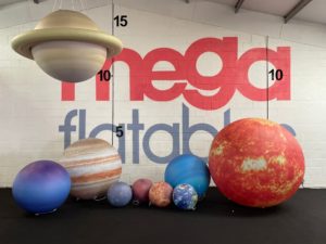 Space Inflatables for hire, Planet Inflatables by Megaflatables
