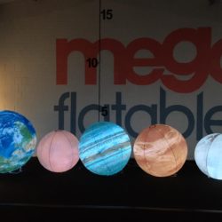 Space Inflatables for hire, Glowing Planet Inflatables by Megaflatables
