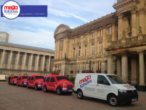 Inflatable taxis in Birmingham
