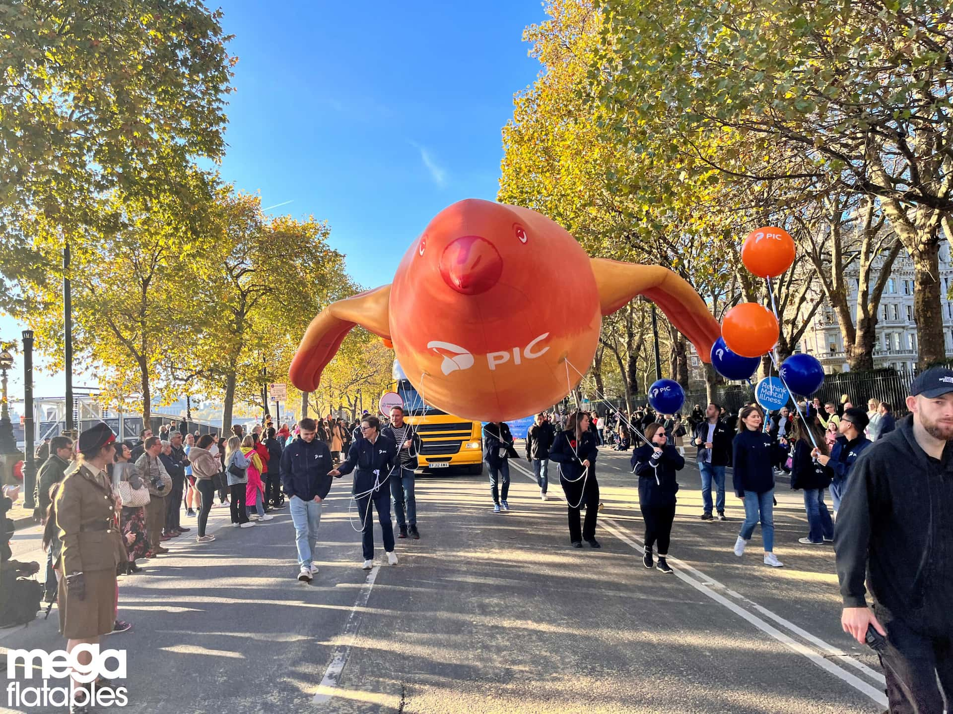 Inflatable Penguin at Lord Mayors Parade by Megaflatables