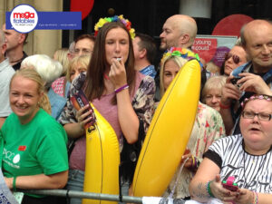 Inflatable banana at manchester pride