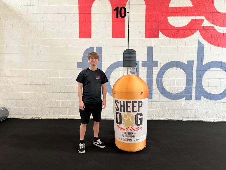 Inflatable Whiskey Bottle