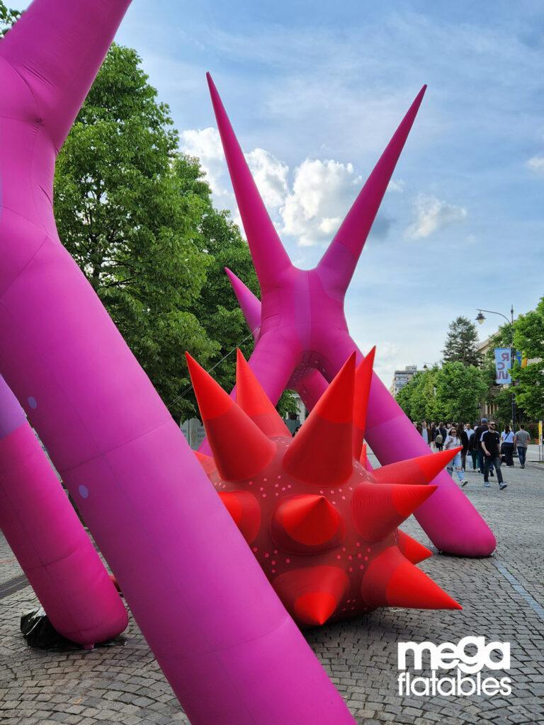 Inflatable spike Art install