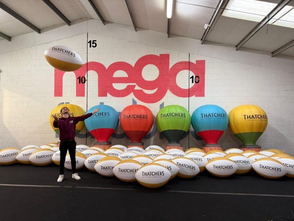 Mini airballon inflatables and rudgy balls - mega inflatables
