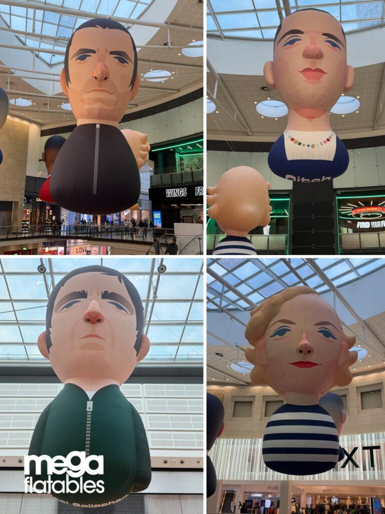 Giant inflatable head for the MCR Made Icons display