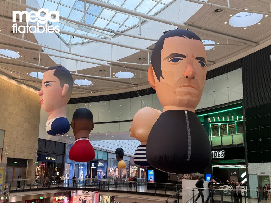 Giant inflatable head artwork for MCR Made Icons